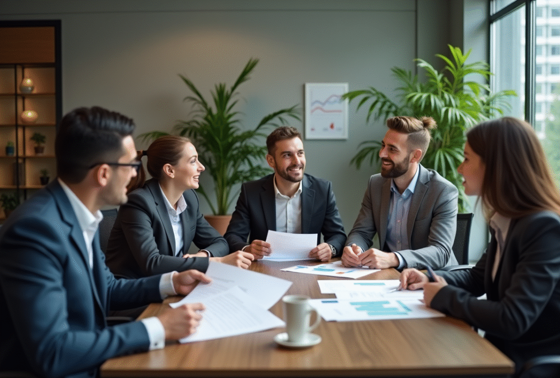 Groupe de professionnels lors d'une réunion en entreprise