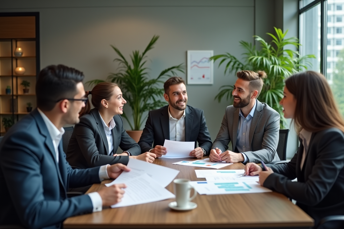 Groupe de professionnels lors d'une réunion en entreprise