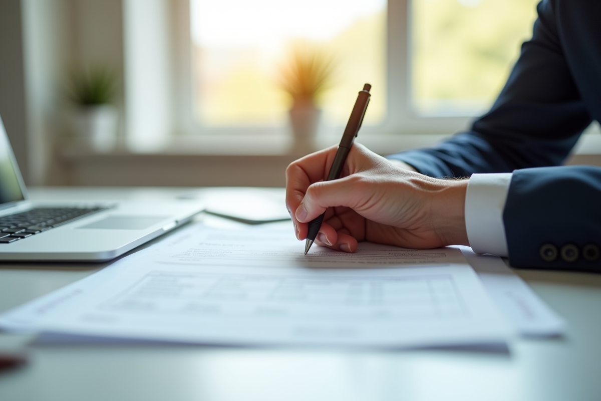 Personne remplissant un formulaire d'inscription électeur au bureau